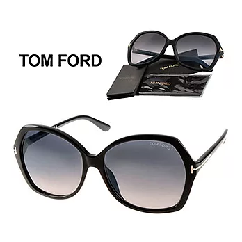 【TOM FORD】修飾臉型_名牌質感大框款式太陽眼鏡(質感黑 # TF9328-01B)黑色