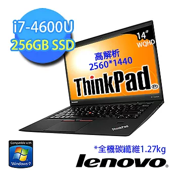 【Lenovo】ThinkPad New X1c 20A7A09DTW 14吋纖薄筆電(i7-4600U/8G/256GSSD/Win7 Pro)