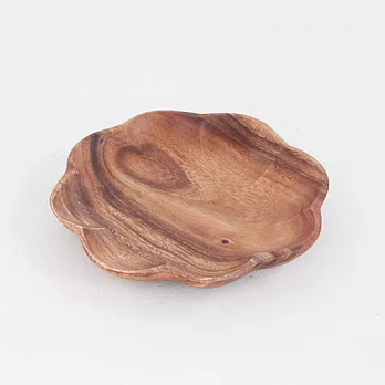 《WOOD CRAFT》沉穩木質花朵造型餐盤(M)