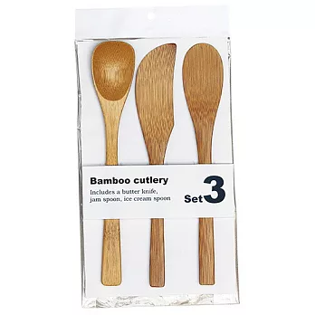 《Bamboo Cutlery 》竹子材質餐具組(3件組)