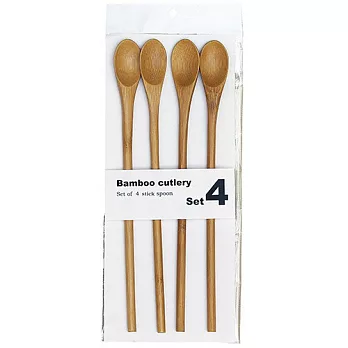 《Bamboo Cutlery 》竹子材質長形湯匙(4件組)