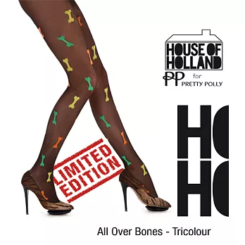 英國進口【House of Holland】彩色小骨頭彈性絲襪Free SIZE