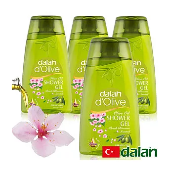 【土耳其dalan】d’Olive橄欖油桃花pH5.5沐浴露4入桃花多開組