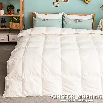 《幸福晨光》天然水鳥羽毛超級小羽被(白)-單人
