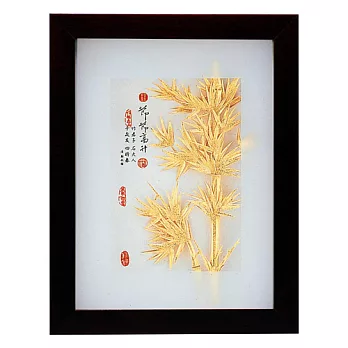 鹿港窯-立體金箔畫-節節高升(古香系列22.7x17.6cm)