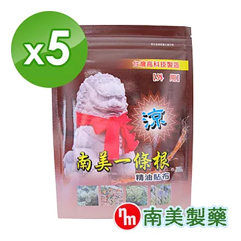 【南美藥廠】南美一條根精油貼布x5