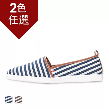 PLAYER 休閒感條紋懶人鞋(GP48) - 共兩色26藍