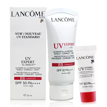 LANCOME 蘭蔻 UV超輕盈柔白BB霜SPF50‧PA++++升級版01(30ml)送柔白隔離乳(5ml)