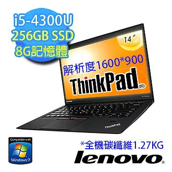 【Lenovo】ThinkPad New X1c 20A7A09FTW 14吋纖薄筆電(i5-4300U/8G/256GSSD/Win7 Pro)