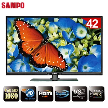 SAMPO聲寶 42吋薄框LED數位液晶顯示器+視訊盒 EM-42BT15D
