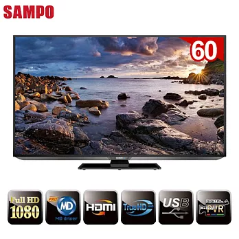 SAMPO聲寶 60吋3D Smart新轟天雷液晶+視訊盒 EM-60WA15D
