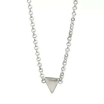 Dogeared Whispers 迷你三角形 墜鍊一體成形款 銀色許願項鍊 18吋 附原廠盒