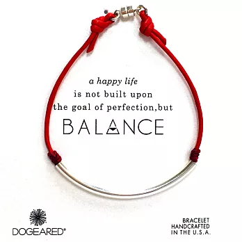 Dogeared 平衡骨 皮革手鍊 紅色 銀磁扣 Balance 附原廠盒