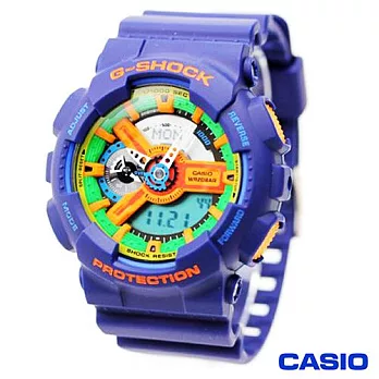 CASIO卡西歐 G-SHOCK重機炫彩雙顯腕錶 GA-110FC-2A