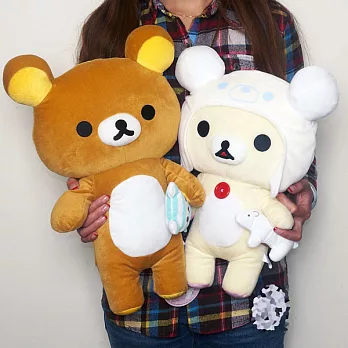 【限量】 Rilakkuma拉拉熊北極探險系列抱毛絨大公仔。兩款可選懶熊(棕)