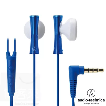 鐵三角 ATH-J100i 藍色 iPod/iPhone/iPad專用耳塞式耳機