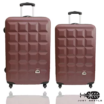 行李箱｜24+20吋【JUST BEETLE】愛上巧克力系列ABS材質霧面輕硬殼二件組旅行箱行李箱其他咖啡色