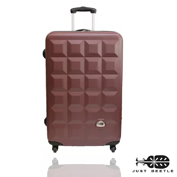 行李箱｜28吋【Just Beetle 】愛上巧克力系列ABS材質霧面輕硬殼旅行箱28吋咖啡色