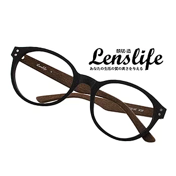 【麟武-造】光學仿木手工眼鏡-可配鏡片即搭造型(L1961-SC1F)木紋色