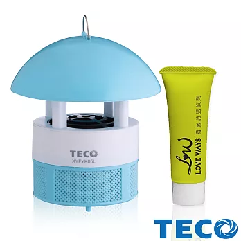 TECO東元 LED吸入式捕蚊燈藍贈羅崴詩 捕蚊專用誘蚊劑(1入)藍