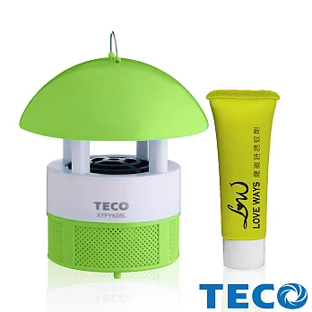 TECO東元 LED吸入式捕蚊燈綠贈羅崴詩 捕蚊專用誘蚊劑(1入)綠