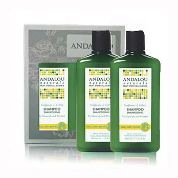 Andalou柑橘葵花潔淨洗髮精340ml x2(禮盒+提袋)