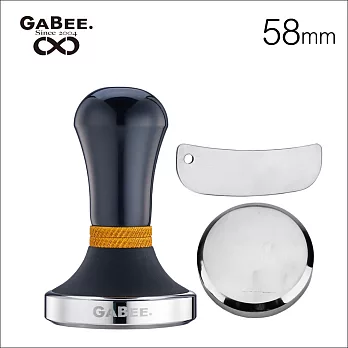 GABEE. 1406AB黑色鋁柄填壓器+刮粉片組合(金) 58mm (HG3740GD)