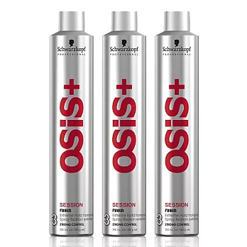 Schwarzkopf 施華蔻 OSIS SESSION 黑炫風/ 黑旋風特強定型霧3入 500ML