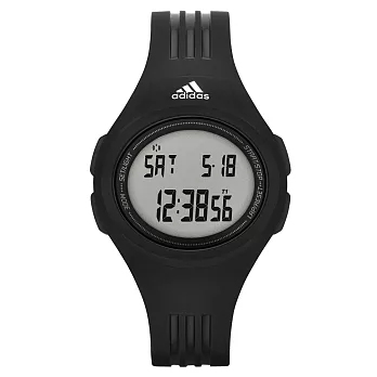 adidas 潮流曲線數位電子腕錶-黑x小