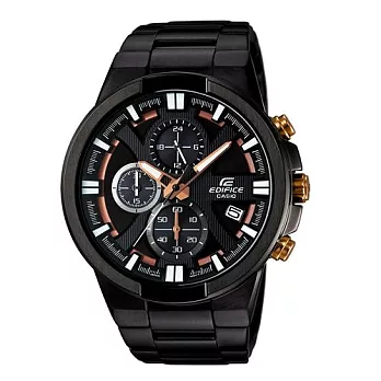 CASIO EDIFICE 黑鷹軍團的突擊運動時尚腕錶-黑金-EFR-544BK-1A9