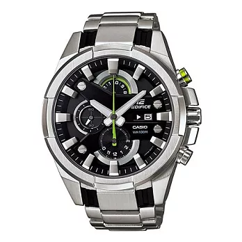 CASIO EDIFICE 帥勁魅力的展現時尚運動超限量腕錶-黑-EFR-540D-1A