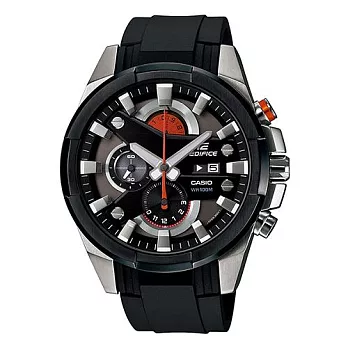 CASIO EDIFICE 帥勁魅力的展現時尚運動超限量腕錶-黑膠-EFR-540-1A