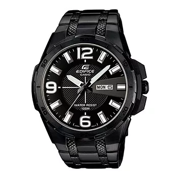 CASIO EDIFICE 熱血戰將超霸時尚運動腕錶-黑-EFR-104BK-1A