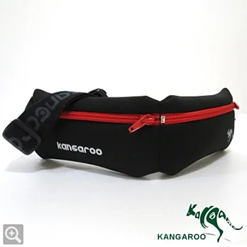 KANGAROO 輕量隨身防水運動腰包雙收納 馬拉松 路跑 紅