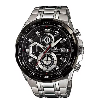 CASIO EDIFICE 黑暗騎士再現時尚三眼運動腕錶-黑-EFR-539D-1A