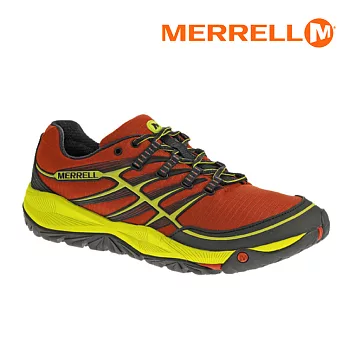 MERRELL 男避震型越野跑鞋(ML01695)8紅/螢黃