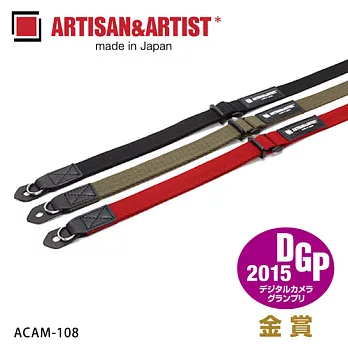 日本 ARTISAN＆ARTIST 帆布相機背帶 ACAM-108-黑色 (AA)