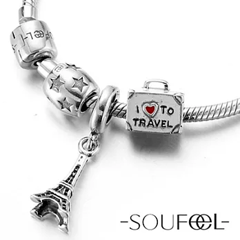 SOUFEEL 索菲爾 英倫純銀手鍊串珠(套組)S07手鍊17cm