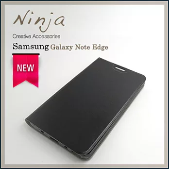 【東京御用Ninja】Samsung Galaxy Note Edge經典瘋馬紋保護皮套（黑色）