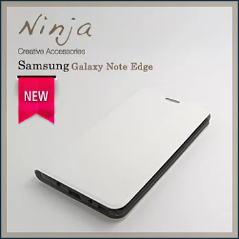 【東京御用Ninja】Samsung Galaxy Note Edge經典瘋馬紋保護皮套（白色）