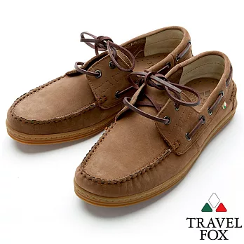 Travel Fox STYLE-麂皮帆船鞋914614-76-39深咖啡色