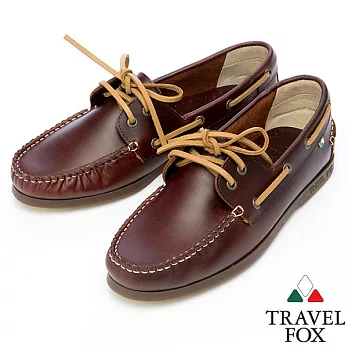 Travel Fox STYLE-經典帆船鞋914627-76-39深咖啡色