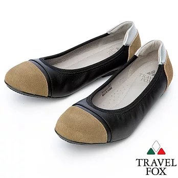 Travel Fox SOFT-麂皮層次柔軟休閒鞋914833-01-35黑色