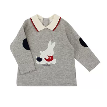 愛的世界 保暖磨毛長袖上衣-台灣製-80灰色