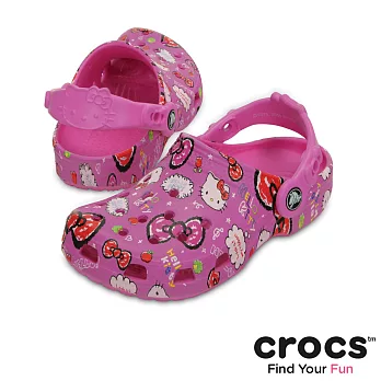 Crocs - 童 - Hello Kitty 歡樂時光小克駱格 -23.5派對粉色