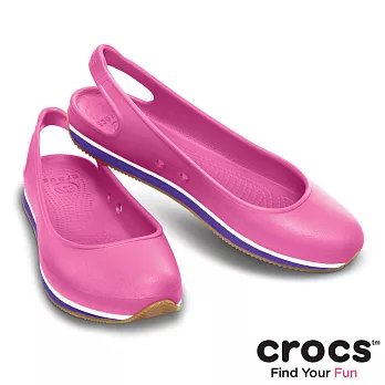 Crocs - 女款 - 復刻平底鞋 -35桃紅/深紫色