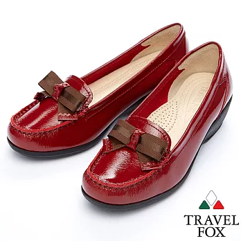 Travel Fox 1.5＂漆皮蝴蝶織帶休閒鞋914862-04-35紅色