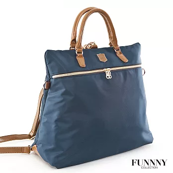 FUNNNY 日本同步系列 人氣熱銷款 3way輕量尼龍多功能包藏青