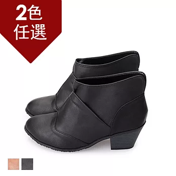 FUFA MIT 素雅抓摺風裸靴(FA22) - 共2色23黑