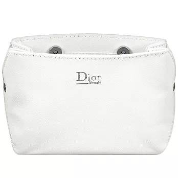 Dior 迪奧 壓紋磁扣Beaute化妝包(白)